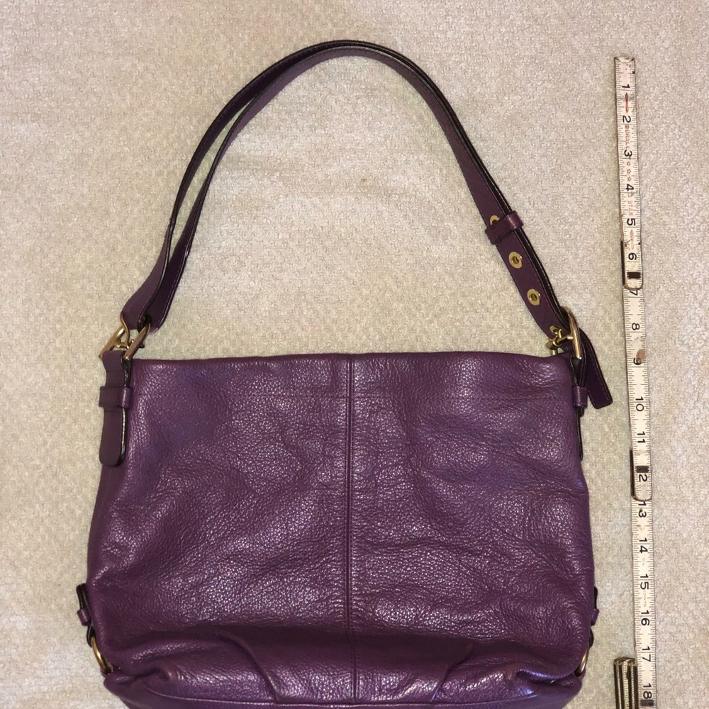 Purple leather Coach
